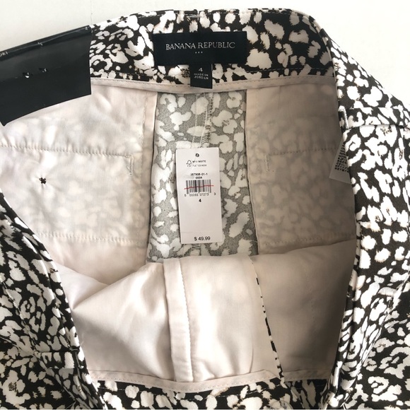 Banana Republic Brown Shorts Animal Print Tied Waist 4 - Picture 4 of 4